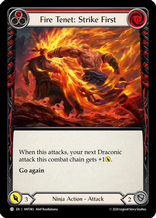 Fire Tenet: Strike First (Red) (HNT083) Rainbow Foil