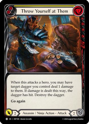 Throw Yourself at Them (Yellow) (HNT189) Rainbow Foil
