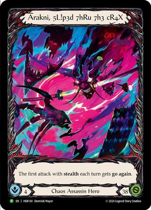 Arakni, 5L!p3d 7hRu 73h cR4X (Extended Art) Cold Foil Promo