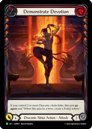 Demonstrate Devotion (Red) (GEM011) - GEM Pack 1 Rainbow Foil