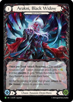 Arakni, Black Widow (Extended Art) - LGS376 (LGS376) - Flesh and Blood: Promo Cards Rainbow Foil