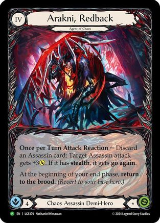 Arakni, Redback (Extended Art) - LGS379 (LGS379) - Flesh and Blood: Promo Cards Rainbow Foil