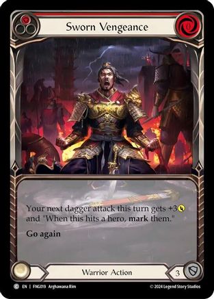 Sworn Vengeance (Red) (Extended Art) (FNG019) - Blitz Deck: The Hunted - Fang