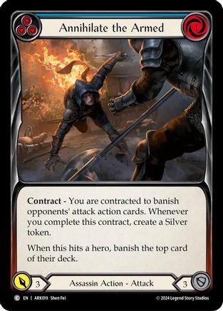 Annihilate the Armed (Blue) (ARK019) - Blitz Deck: The Hunted - Arakni