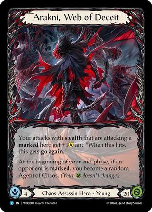 Arakni, Web of Deceit (WOD001) - Blitz Deck: The Hunted - Arakni, Web of Deceit Rainbow Foil