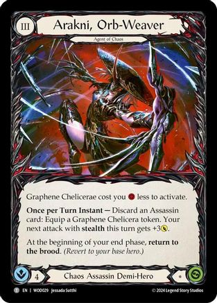 Arakni, Orb-Weaver // Arakni, Redback (WOD029//WOD030) - Blitz Deck: The Hunted - Arakni, Web of Deceit