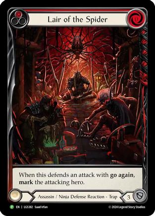 Lair of the Spider (Red) - LGS382 (LGS382) - Flesh and Blood: Promo Cards Rainbow Foil