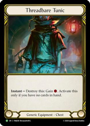 Threadbare Tunic (Golden) - FAB258 (FAB258) - Flesh and Blood: Promo Cards Cold Foil