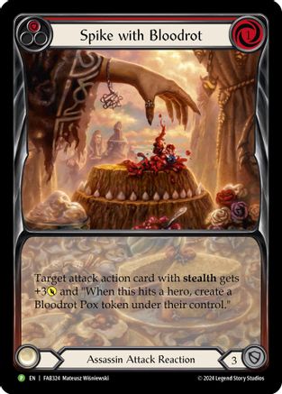 Spike with Bloodrot - FAB324 (FAB324) - Flesh and Blood: Promo Cards Rainbow Foil