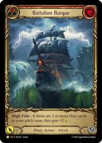 Battalion Barque (Red) (Treasure) Cold Foil