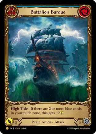 Battalion Barque (Blue) (Treasure) (SEA154) - High Seas Cold Foil