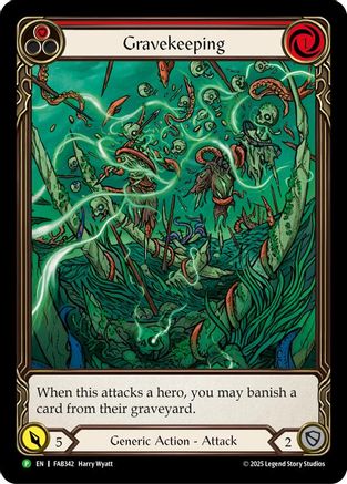 Gravekeeping (Red) - FAB342 (FAB342) - Flesh and Blood: Promo Cards Rainbow Foil