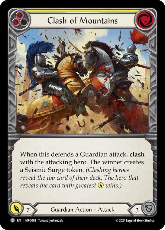 Clash of Mountains (Yellow) Rainbow Foil