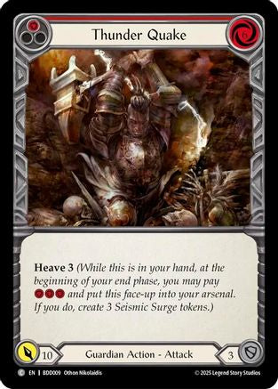 Thunder Quake (Red) (BDD009) - Welcome Deck Bravo