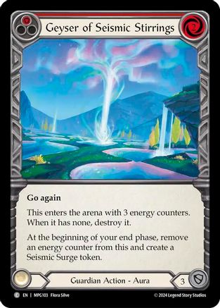 Geyser of Seismic Stirrings (Red) (MPG103) - Mastery Pack Guardian Rainbow Foil