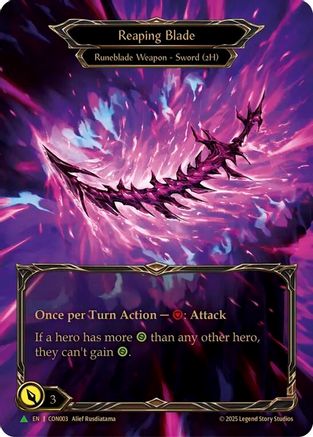 Reaping Blade - CON003 (CON003) - Flesh and Blood: Promo Cards Cold Foil