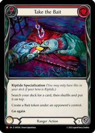 Take the Bait (Red) (SUP258) - Super Slam Rainbow Foil