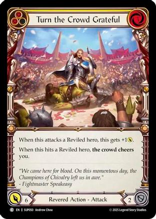 Turn the Crowd Grateful (Yellow) (SUP050) - Super Slam Rainbow Foil
