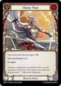 Heroic Pose (Red) Rainbow Foil