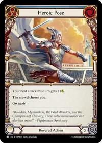 Heroic Pose (Blue) Rainbow Foil