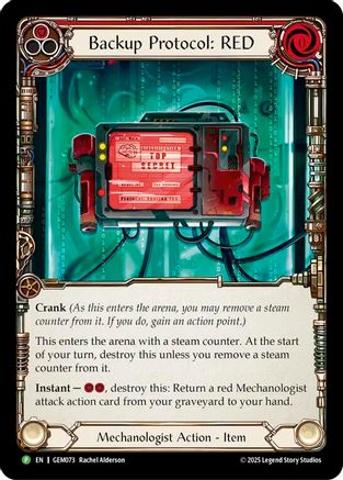 Backup Protocol: RED (GEM073) - GEM Pack 3 Cold Foil
