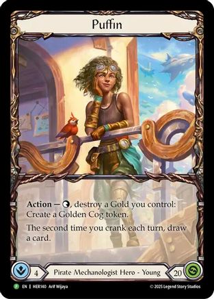 Puffin - HER140 (HER140) - Flesh and Blood: Promo Cards Rainbow Foil