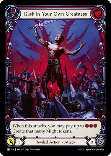Bask in Your Own Greatness (Red) Rainbow Foil Promo