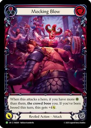 Mocking Blow (Red) - FAB381 (FAB381) - Flesh and Blood: Promo Cards Rainbow Foil