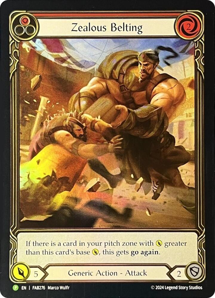 Zealous Belting (Extended Art) Rainbow Foil Promo