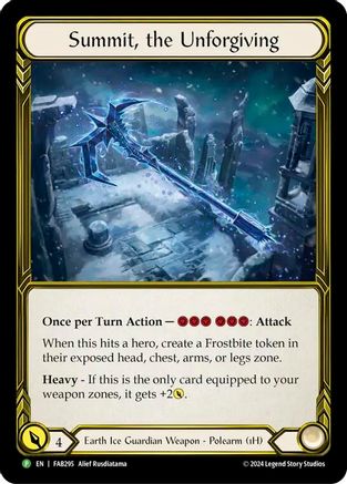 Summit, the Unforgiving (Golden) - FAB295 (FAB295) - Flesh and Blood: Promo Cards Cold Foil
