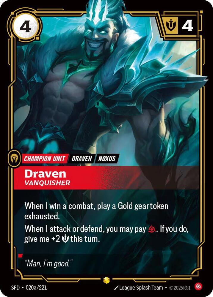 Draven Vanquisher Alternate Art