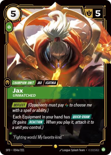 Jax Unmatched Alternate Art