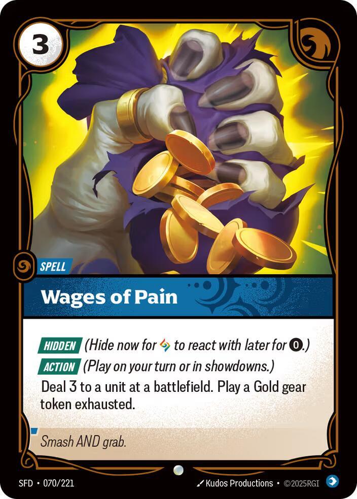 Wages of Pain Rainbow Foil