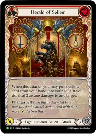 Herald of Sekem - LGS430 (Extended Art) (LGS430) - Flesh and Blood: Promo Cards Rainbow Foil