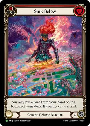 Sink Below (Red) - FAB359 (FAB359) - Flesh and Blood: Promo Cards Rainbow Foil