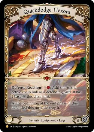Quickdodge Flexors (ANQ008) - Compendium of Rathe - Antiquity Pack Rainbow Foil