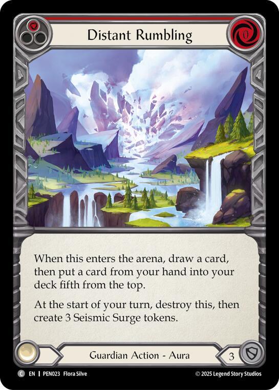 Distant Rumbling (Red) Rainbow Foil