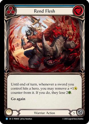 Rend Flesh (Blue) (PEN050) - Compendium of Rathe Rainbow Foil