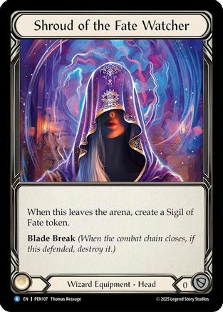 Shroud Of The Fate Watcher (PEN107) - Compendium of Rathe Cold Foil