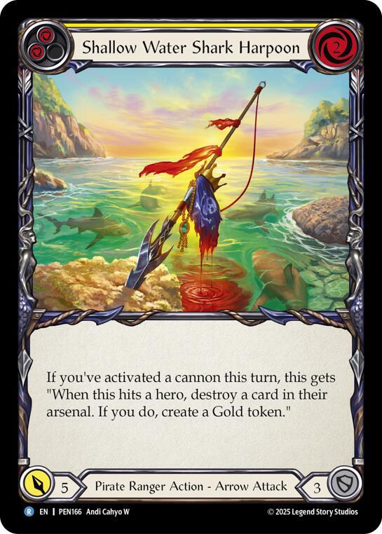 Shallow Water Shark Harpoon (Yellow) Rainbow Foil
