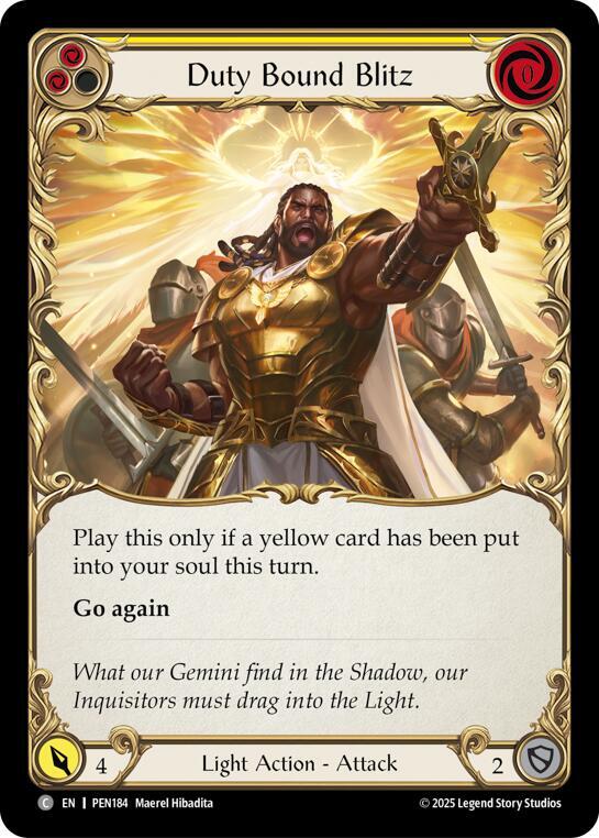 Duty Bound Blitz (Yellow) Rainbow Foil