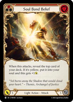 Soul Bond Belief (Red) (PEN186) - Compendium of Rathe Rainbow Foil