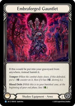 Embraforged Gauntlet (PEN192) - Compendium of Rathe Cold Foil