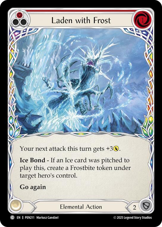 Laden With Frost (Red) Rainbow Foil