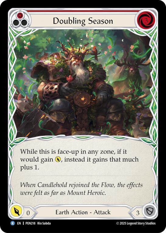 Doubling Season (Red) Rainbow Foil