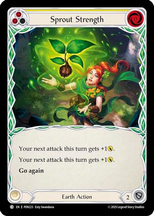 Sprout Strength (Yellow) (PEN223) - Compendium of Rathe Rainbow Foil