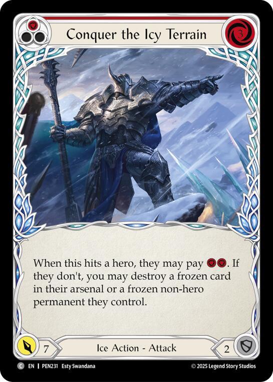 Conquer The Icy Terrain (Red) Rainbow Foil