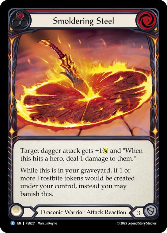 Smoldering Steel (Red) Rainbow Foil
