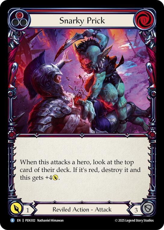 Snarky Prick (Red) Rainbow Foil