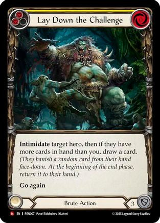 Lay Down The Challenge (Yellow) (PEN007) - Compendium of Rathe Rainbow Foil